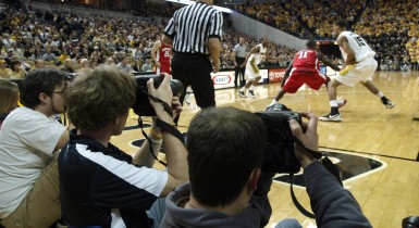 Students Photographing Mizzou Basketball