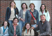 Front Row: Jessi Meredith, Elizabeth Holbrook, Rachael Bax, Craig Ligibel. Back Row: Dana Strueby, Meghan Seawell, Savannah Waszczuk, Jamie Sheridan.