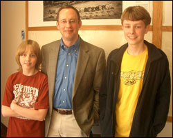 Colin Kilpatrick with sons Sam and Ian