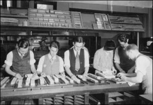 1930 Newspaper Production Class