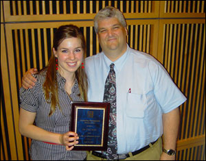 Senior Rebecca Norris and Associate Professor Paul Bolls