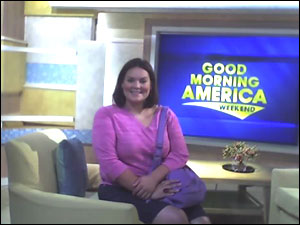 Melissa Chee on the set of Good Morning America