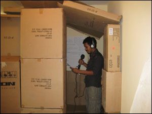 Makeshift Internews Recording Studio