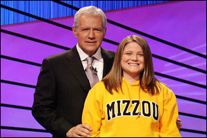 Alex Trebek and Lindsay Eanet