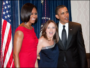 Jenny Rogers with President and Mrs. Obama