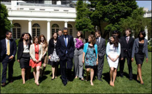 Mizzou Students in the Rose Garden