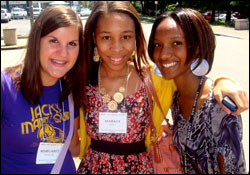 Margaret Hallam, Markia Holt and Alisiana Peters