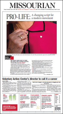 Columbia Missourian front page from July 1-2, 2011