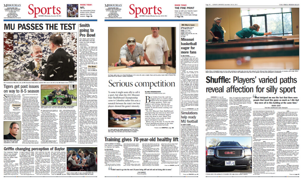 Columbia Missourian Winning APSE Front Pages