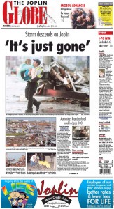 Joplin Globe Front Page from May 23, 2011 Joplin Globe Front Page from May 23, 2011