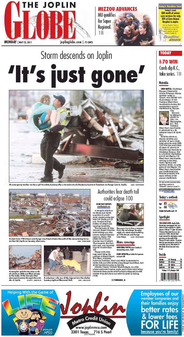 Film on Joplin (Mo.) Globe's Tornado Response Will Premiere on Thursday