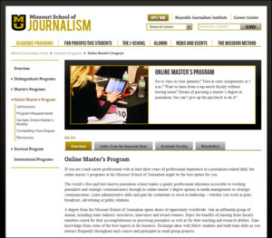 Missouri Journalism Online Master's Program