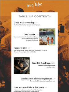 Vox Magazine Table of Contents