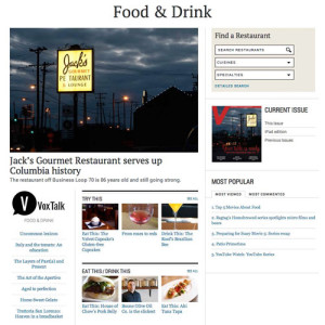 Vox Redesigned: Food and Drink Section