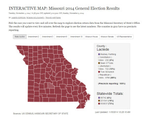 Interactive Election Map by Travis Hartman, Roman Kolgushev and James Gordon