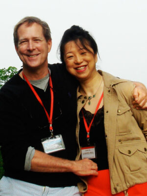 Stephen Baer, BJ '76, with his wife in China.