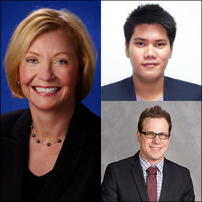 Margaret Duffy, Edson Tandoc and Patrick Ferrucci