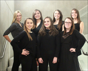 The Mozambique team (top row, from left to right): Lauren Rundquist, Emy Theodorakis, Abby Gray and Jamie Beard. Bottom row: Amy Silvestri, Ann Wade, Hannah Wilson.