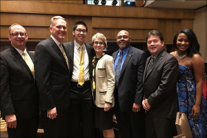 Tim Tai with J-School Faculty and Staff