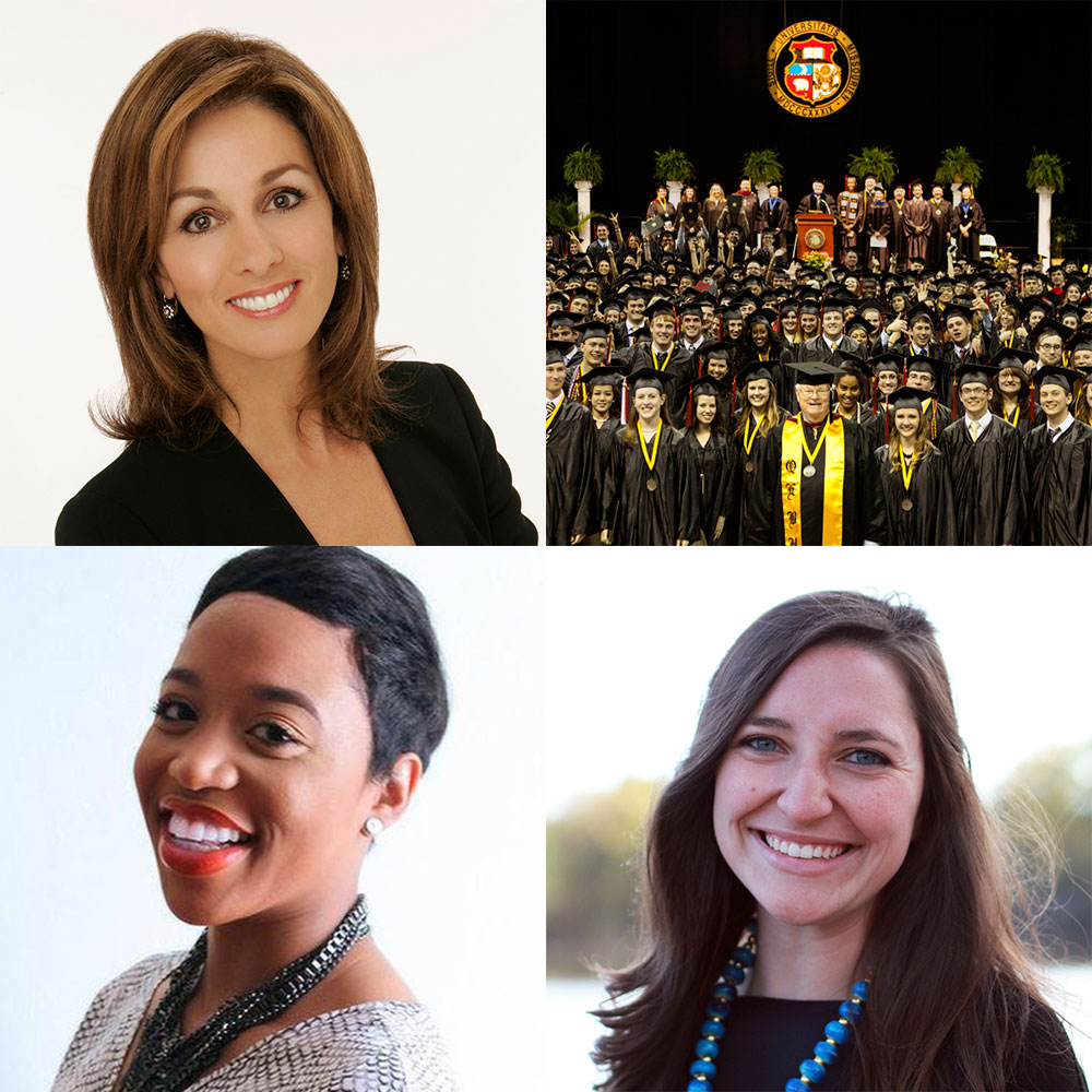 Janet Shamlian, BJ '84, Brianna Arps and Maria Di Bianca