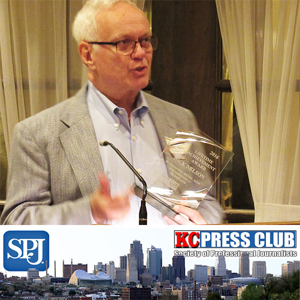 SPJ Awards 2016 with Dick Nelson, BJ '71