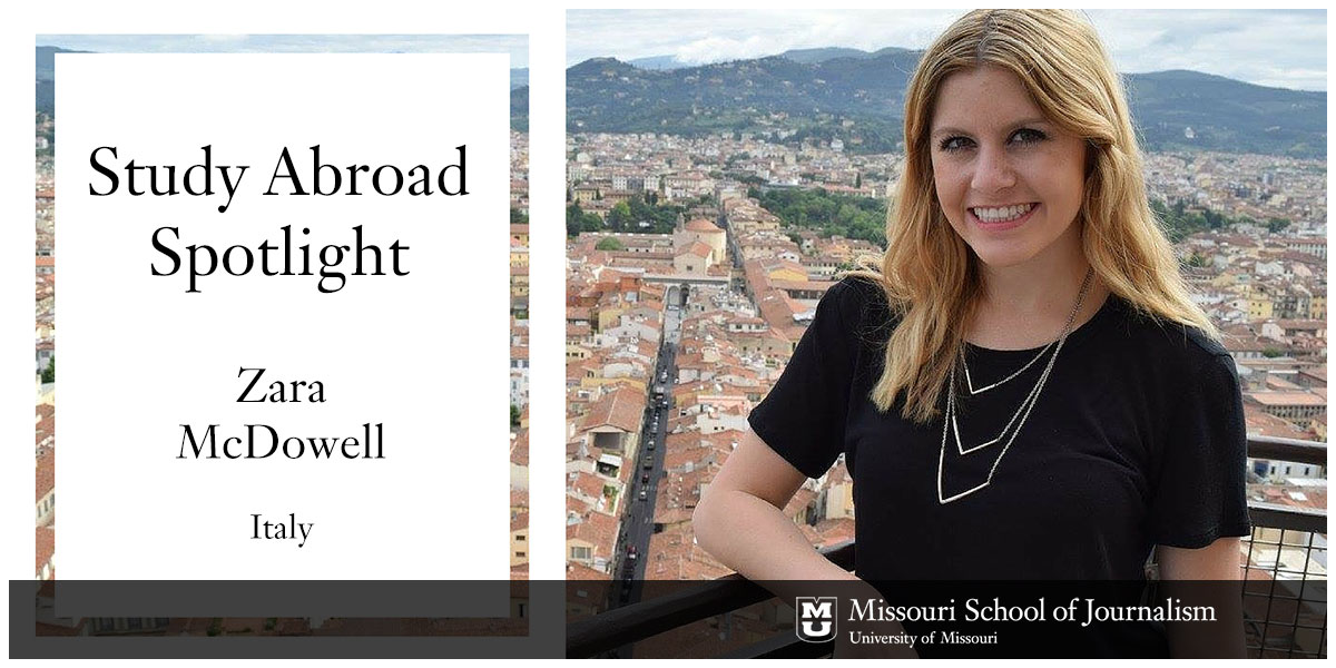 Study Abroad Spotlight: Zara McDowell in Italy.