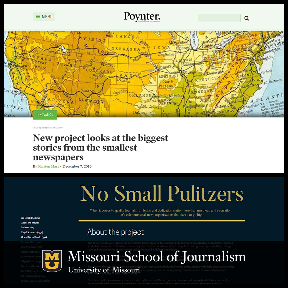 "No Small Pulitzers" Project by Missouri Students