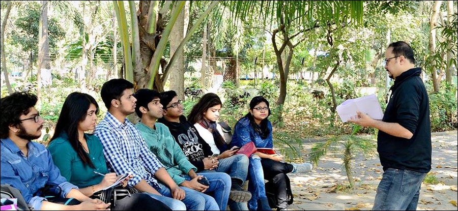 Sujoy Dhar with Students