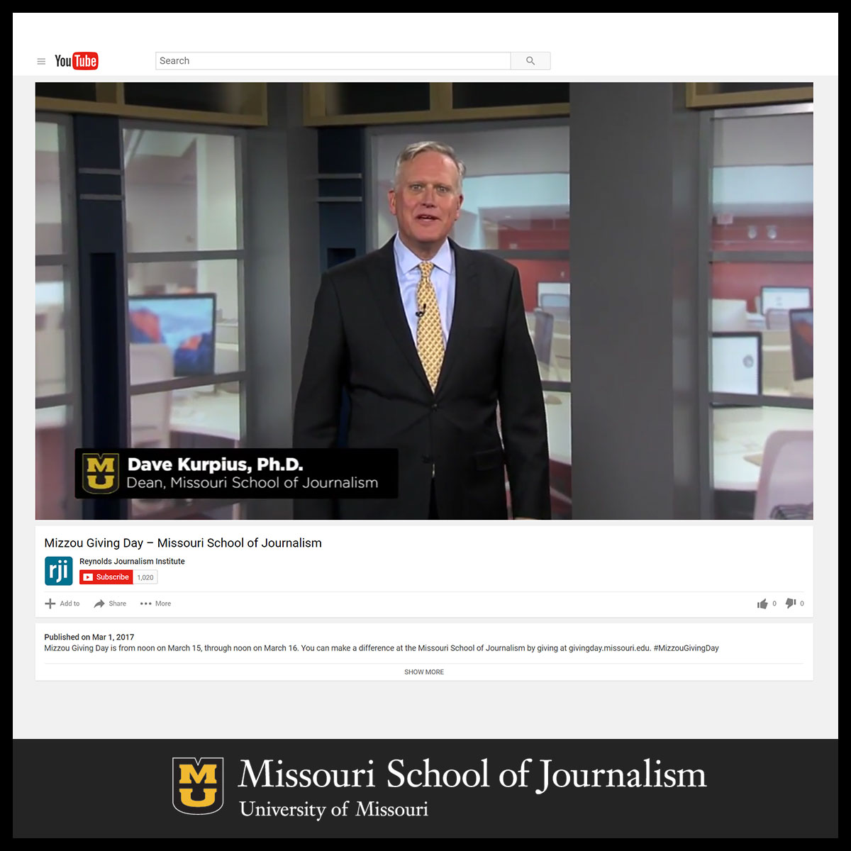 Support the J-School on Mizzou Giving Day
