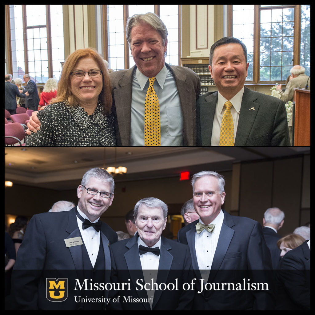 Garnett Stokes, Major Garrett, Mun Choi, John Anderson, Jim Lehrer and David Kurpius