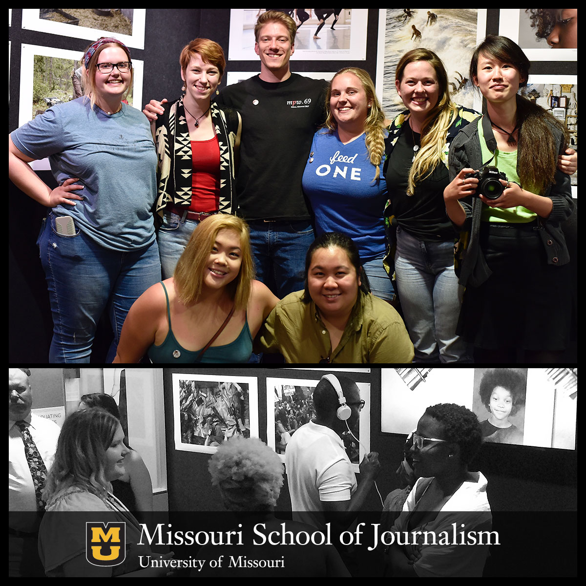 Graduating photojournalism students were responsible for the entire "Parting Shots 7" exhibit, an annual gallery show which recognizes some of the best work by Missouri students. Planning and mounting the exhibit included editing, toning and printing the selected images.