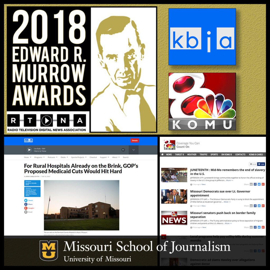 KBIA and KOMU 2018 Murrow Award Winners