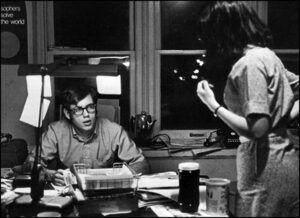 Pat Hiatte, BJ '73, served as an editor for the Maneater in 1971. Even though it was reportedly a slow news year, editors worked around the clock to help reporters produce more investigative and student rights-related pieces. Hiatte says his journalism training allowed him to have a successful 35-year career in the railroad industry. Source: 1971 University of Missouri Savitar.