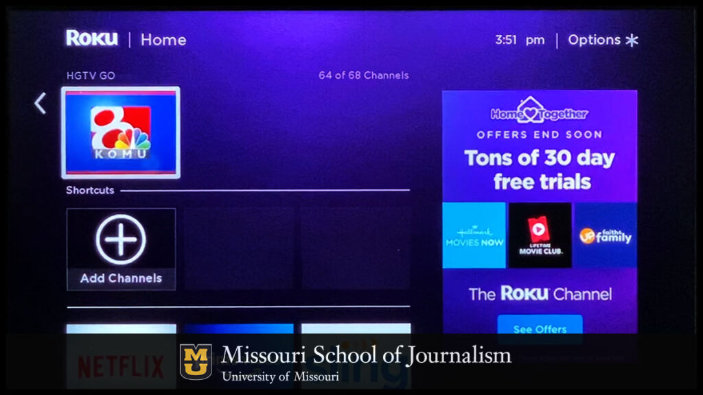 The Journalism School s KOMU TV expands its reach by launching app on Roku Missouri School of Journalism