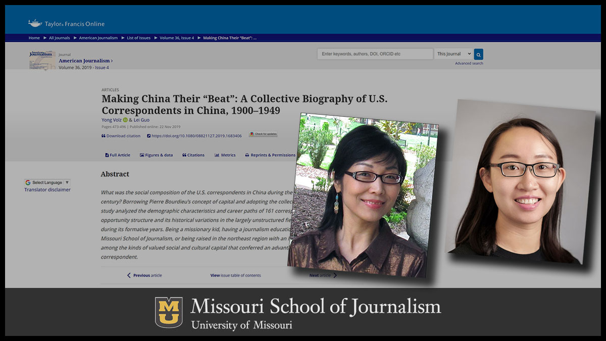 Yong Volz and Lei Guo: Making China their 'beat': A collective biography of U.S. correspondents in China, 1900-1949