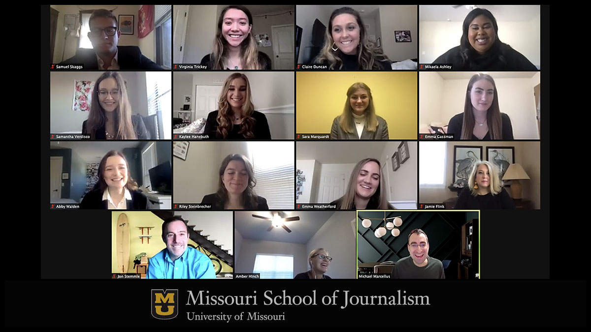 Three teams of Missouri strategic communication students worked virtually to create integrated campaigns for AT&T targeted to the health and wellness journey for college students in campus environments.