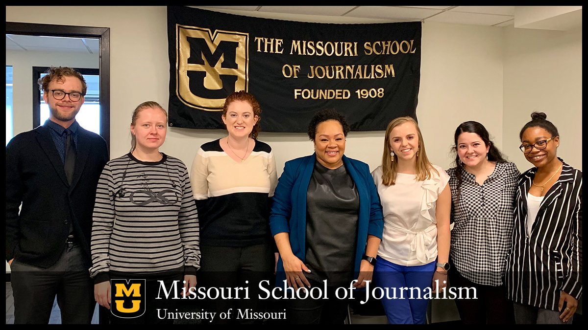 The Missouri School of Journalism's 2020 Washington program students after a seminar with Yamiche Alcindor