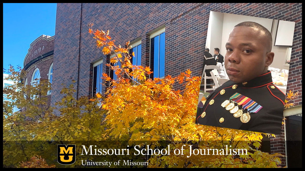 Kenneth Trotter Jr., who served 10 years in the Marines, graduates Friday, Dec. 17, from the Missouri School of Journalism
