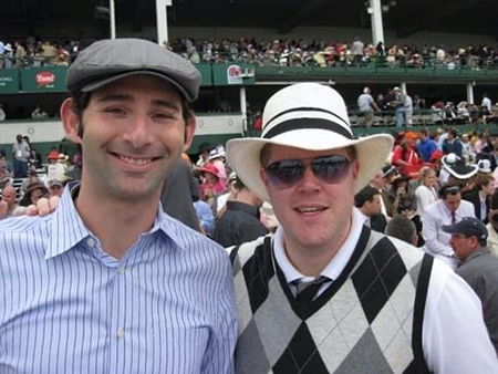 Hayes (right) and Daniel Pierce at the Kentucky Derby in 2011.