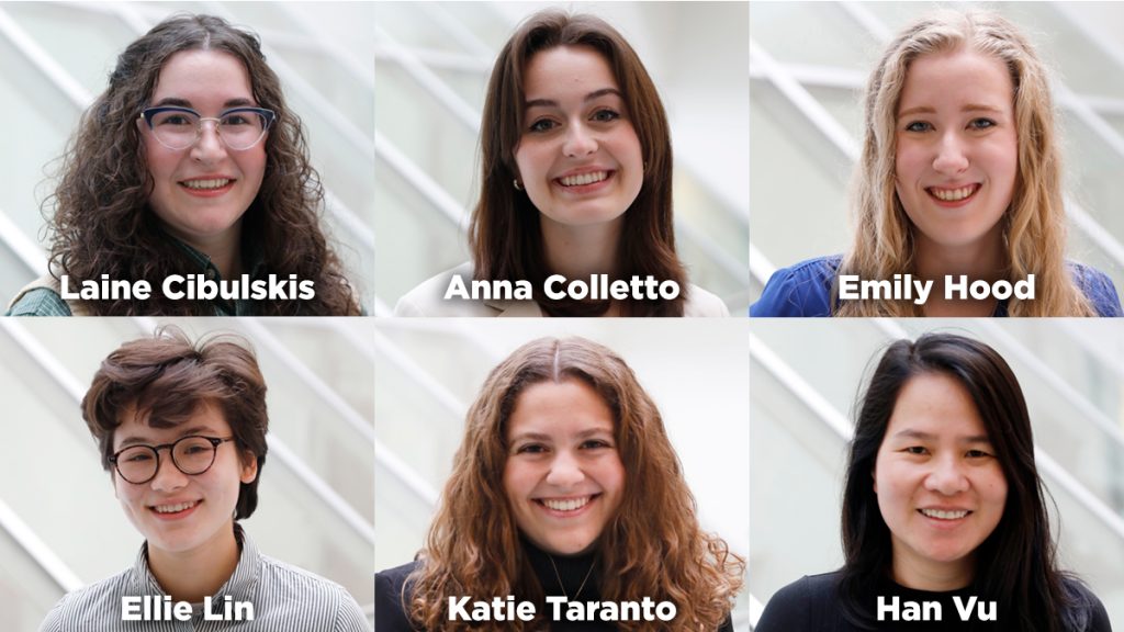 RJI Student Innovation Fellows: Laiine Cibulskis; Anna Colletto; Emily Hood; Ellie Lin; Katie Taranto; Han Vu