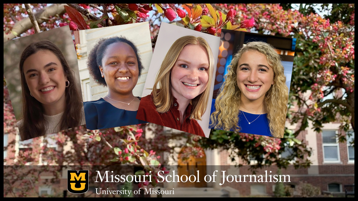 Missouri School of Journalism students honored with prestigious Hearst Awards. Rachel Schnelle, Ciara McCaskill, Lily Dozier, Avery Everett