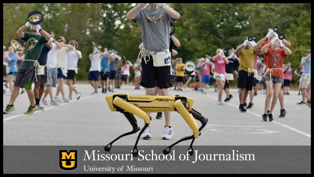 KBIA wins 7 regional Edward R Murrow Awards. Nate Brown was one of the first journalists to cover Spot, a four-legged robot created by Boston Dynamics that danced with Mizzou’s Golden Girls dance squad during a Mizzou football halftime show.