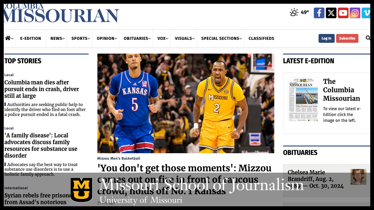 Columbia Missourian launches redesigned website