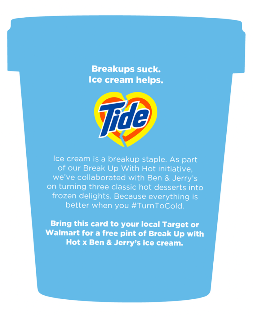 Part of "Break up with hot" campaign" for Tide