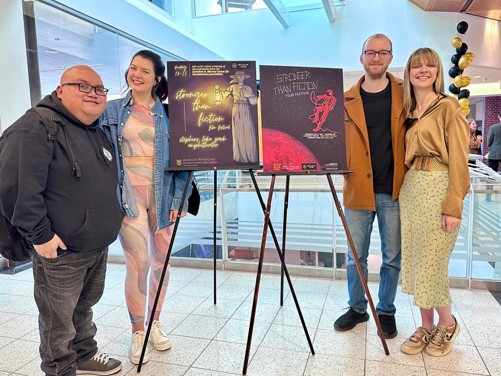 (L-R) Jay Encina, Victoria Zeyen, Sam Roth and Grace McCuien, alumni of the Murray Center