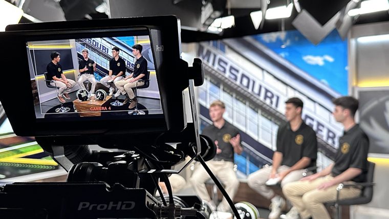 The Tiger Kickoff Show is recorded in the Reynolds Journalism Institute studio.