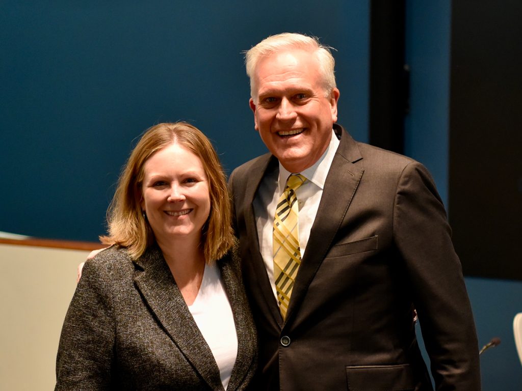 Elizabeth Frogge [left] and David Kurpius