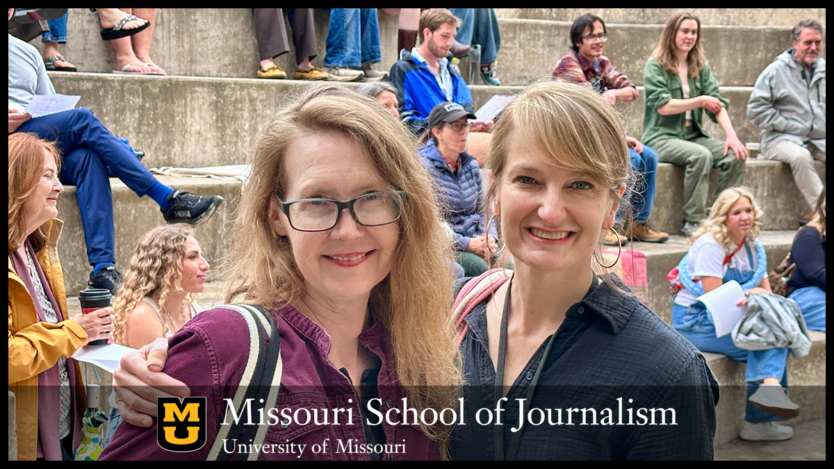 Associate Professor Janet Saidi, Missouri School of Journalism, left, and Associate Professor Claire Syler, Theatre and Performance Studies. 